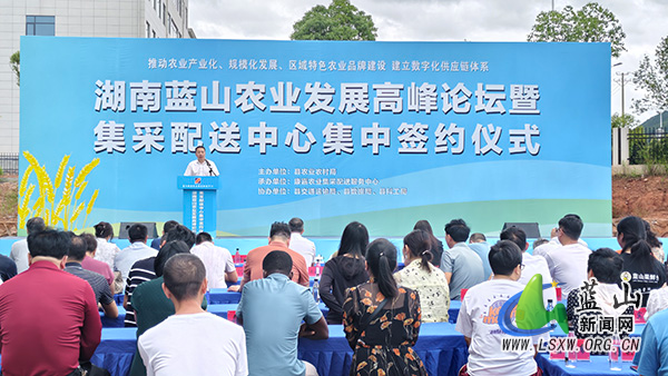 湖南蓝山农业发展高峰论坛及集采配送中心集中签约活动举行.jpg